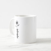 Mama bloem cadeau koffiemok (Voorkant links)