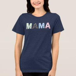 MAMA bloem uitgesneden T-shirt
