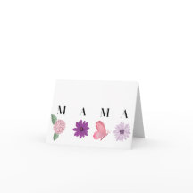 MAMA Bloem Vlinder, Moederdag Kaart