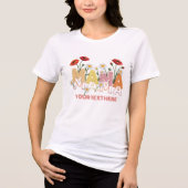 Mama Bloemen Moederdag Aangepaste Naam Klaproos & Tri-Blend Shirt (Voorkant)
