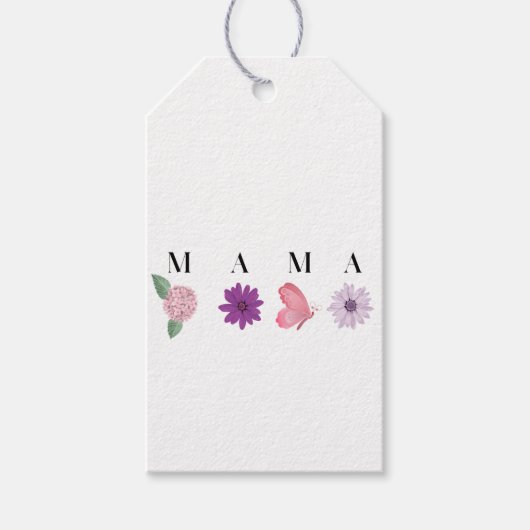 MAMA Bloemen, Moederdag, Verjaardagscadeau, Handle Cadeaulabel (Voorkant)