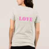 MAMA bloemen Tri-Blend Shirt (Achterkant)