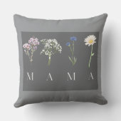 MAMA Bloemrijke Botanische Elegante Moederdag Cade Kussen (Achterkant)