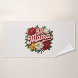 Mama Bloemstuk Keukenhanddoek/Theedoek (Wonen & Le Bad Handdoek
