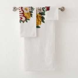 Mama Bloemstuk Keukenhanddoek/Theedoek (Wonen & Le Bad Handdoek