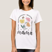 Mama Boho Flowers Mama T-shirt (Voorkant)