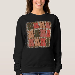 Mama Boho Leopard Hippie Mama Retro Moederdag Trui