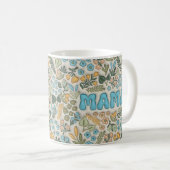 Mama Boho Pastelgroene Bloem 3D Patroon Koffiemok (Voorkant rechts)
