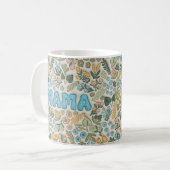 Mama Boho Pastelgroene Bloem 3D Patroon Koffiemok (Voorkant links)