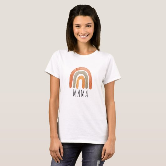 Mama Boho Rainbow Family Matching T-shirt (Voorkant volledig)