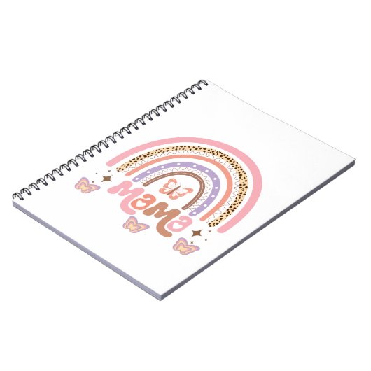 Mama Boho regenboog met vlinders Notitieboek (Linkerzijde)