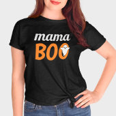 Mama Boo Oranje Black Halloween Family Matching T-shirt