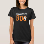 Mama Boo Oranje Black Halloween Family Matching T-shirt (Voorkant)