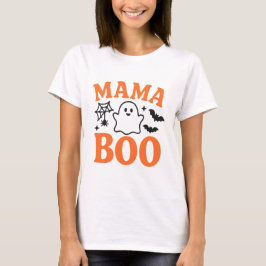 Mama Boo Sinaasappel & Zwart | Schattigee Hallowee T-shirt