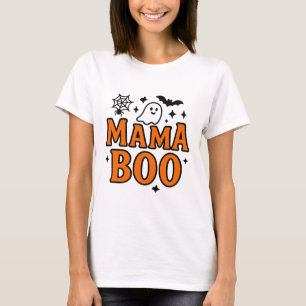 Mama Boo Sinaasappel & Zwart   Schattigee Hallowee T-shirt