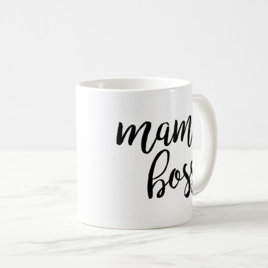 Mama Boss Typography Coffee Mok (Voorkant rechts)