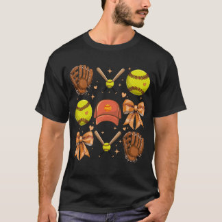 Mama Bow Schattige Softbal Mama Vrouwen Spel Dag S T-shirt