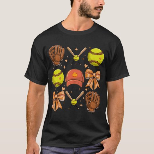 Mama Bow Schattige Softbal Mama Vrouwen Spel Dag S T-shirt (Voorkant)