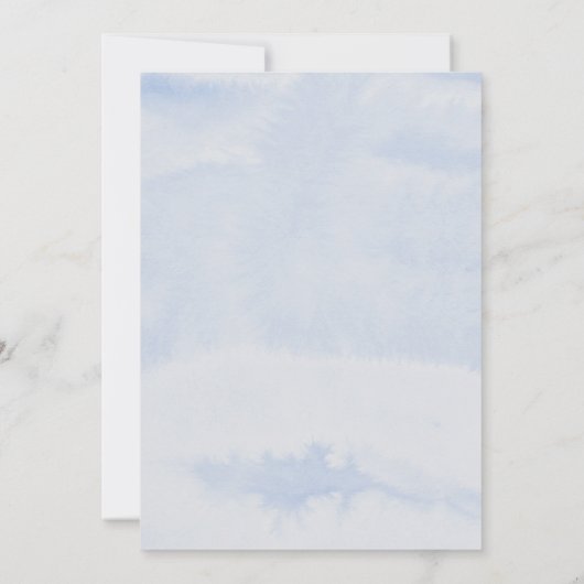 Mama Boy Baby Elephant Foliage Pastel Blue Shower Kaart (Achterkant)