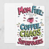 Mama Brandstof Grappige Koffiekaart Feestdagenkaart (Voorkant / Achterkant)