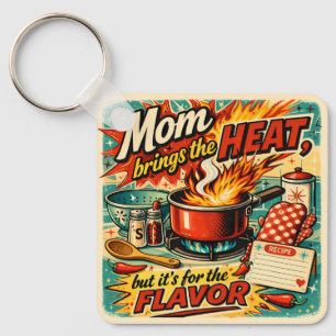 Mama brengt de hitte sleutelhanger