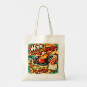 Mama brengt de hitte tote bag (Achterkant)