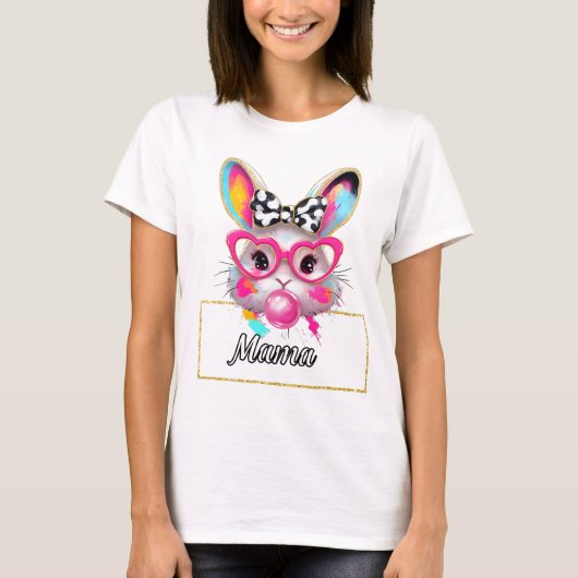 Mama Bubble Easter Bunny T-shirt (Voorkant)
