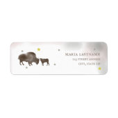 Mama Buffalo Baby Shower Etiket (Voorkant)