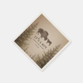 Mama Buffalo Evergreen Boy Baby shower Servet (Hoek)