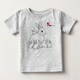 Mama Bunny & Babies Baby T-shirt