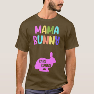 Mama Bunny Baby Bunny Zwangstaankondiging Easte T-shirt