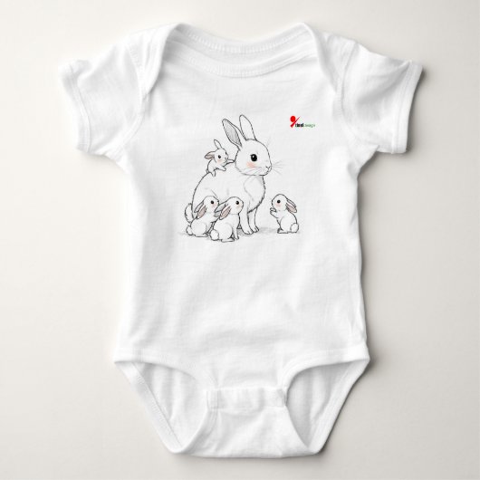 Mama Bunny & Baby's Baby Bodysuit (Voorkant)