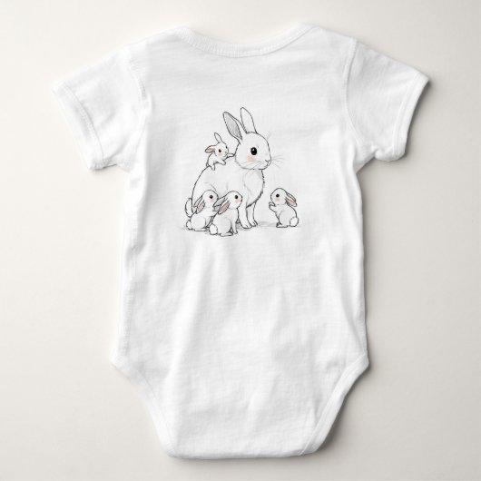 Mama Bunny & Baby's Baby Bodysuit (Achterkant)