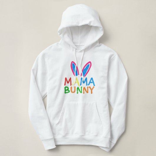 Mama Bunny Dames Hoodie Sweatshirt (Design voorkant)