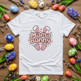 Mama Bunny Easter met Schattigee konijnenoren en - Tri-Blend Shirt
