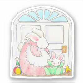 Mama Bunny en Baby Sticker