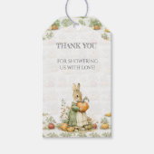 Mama Bunny en pompoen Baby shower Cadeaulabel (Voorkant)