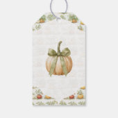 Mama Bunny en pompoen Baby shower Cadeaulabel (Achterkant)