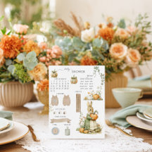 Mama Bunny en pompoen Baby shower Gissen Spel