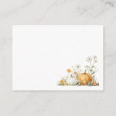 Mama Bunny en pompoen Baby shower Informatiekaartje (Achterkant)