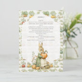 Mama Bunny en pompoen Baby shower Menu (Staand voorkant)