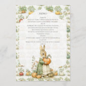 Mama Bunny en pompoen Baby shower Menu (Voorkant)