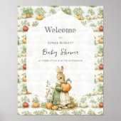 Mama Bunny en pompoen Baby shower Welkom Poster (Voorkant)
