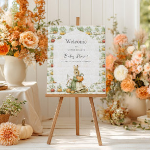 Mama Bunny en pompoen Baby shower Welkom Poster