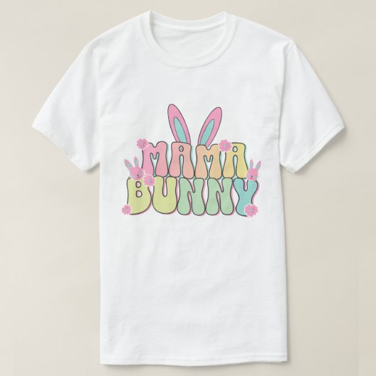 🌸 Mama Bunny Esthetische Pastelpastel Sticker – S T-shirt (Design voorkant)