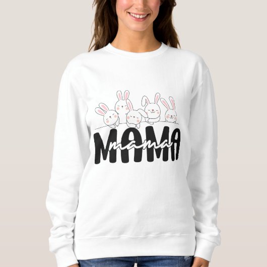 Mama Bunny Family – Schattige Konijn T-shirt & Swe (Voorkant)