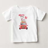 Mama Bunny Konijn Auto Rijdtje Peuter T-Shirt (Voorkant)