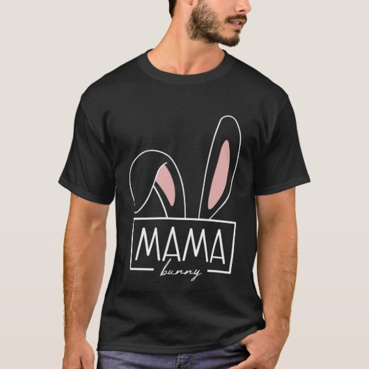Mama Bunny Outfit Egg Hunt Family Costume Rabbit E T-shirt (Voorkant)