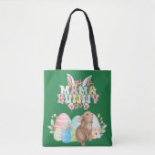 MAMA Bunny Paasgroep Eieren Hoppy Paasdag Tote Bag (Voorkant)