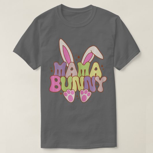 Mama Bunny Rabbit Ears Happy Easter Day Women Kind T-shirt (Design voorkant)